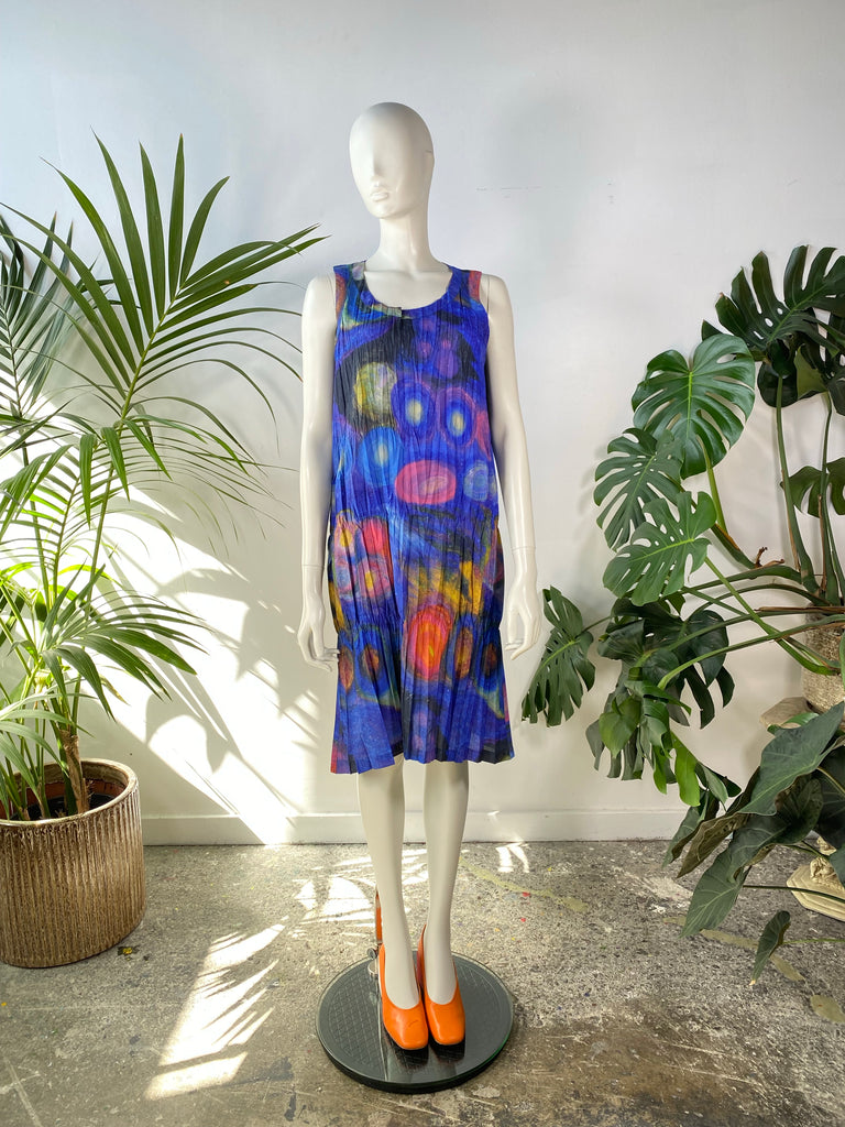 Issey Miyake Printed Sleeveless Dress
