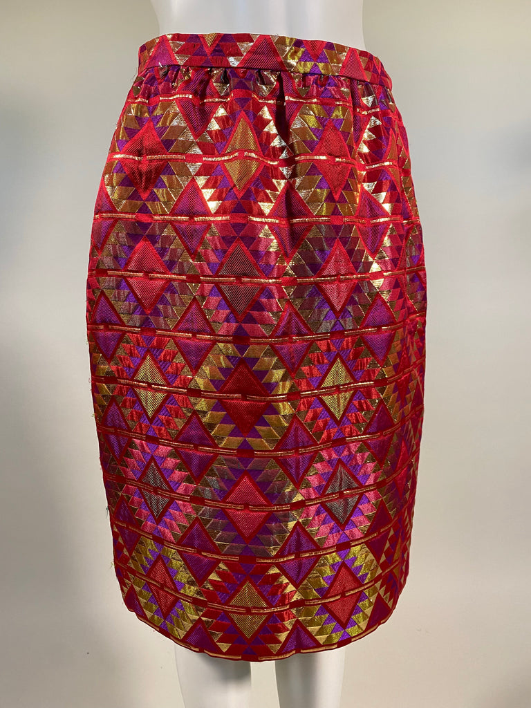 Givenchy Metallic Brocade Skirt Set