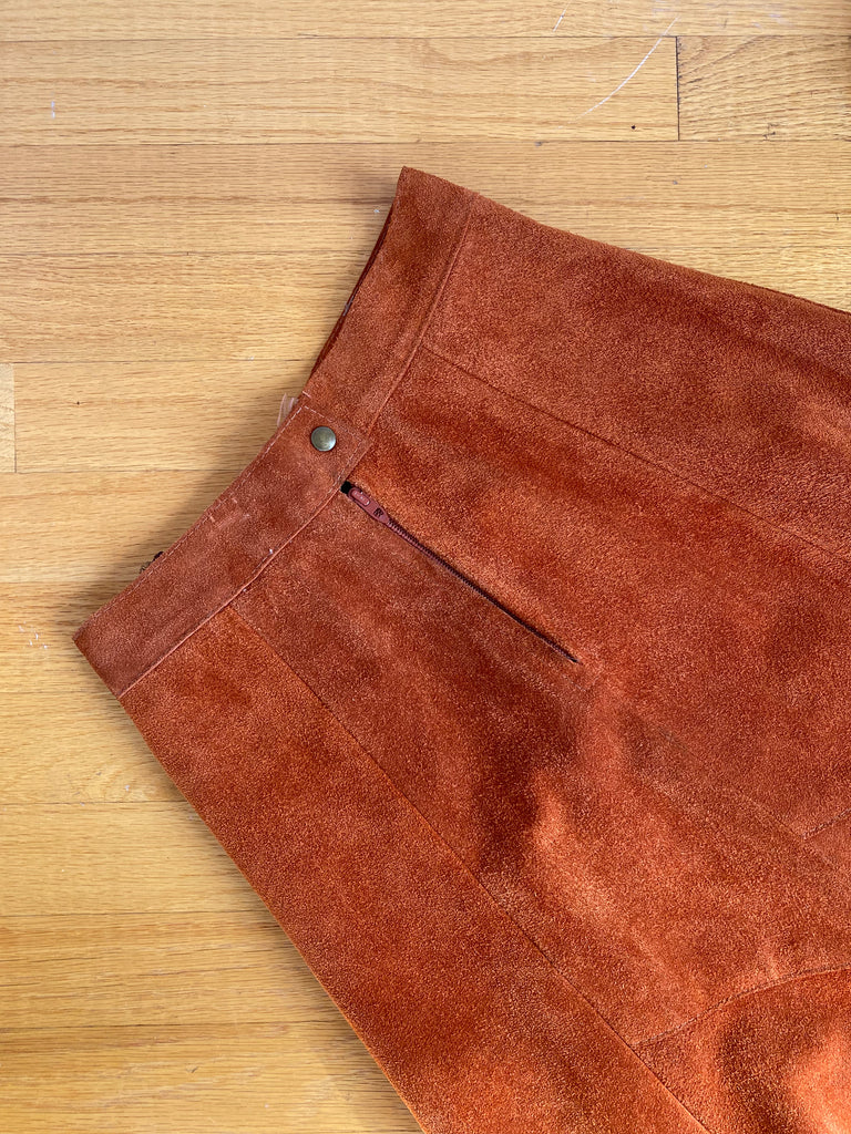‘70s Suede Skirt Set