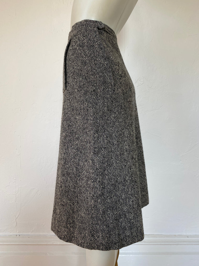 Saint Laurent Rive Gauche Wool Tweed Skirt