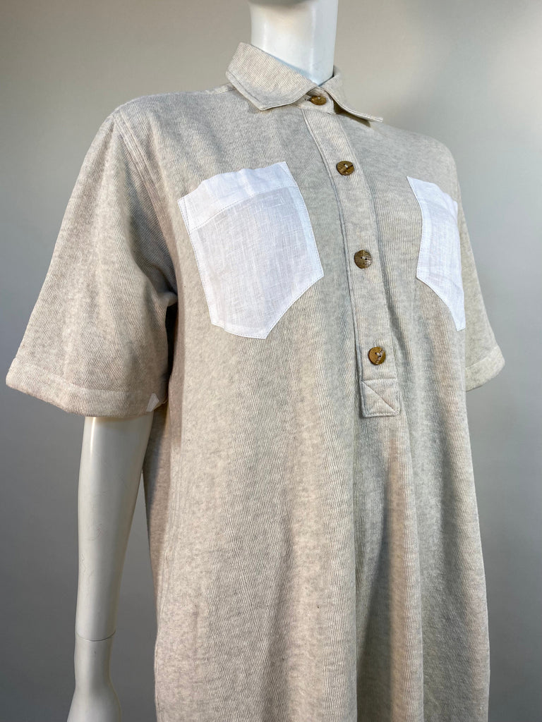 W Menswear Knit Patch Pocket Shirt Dress